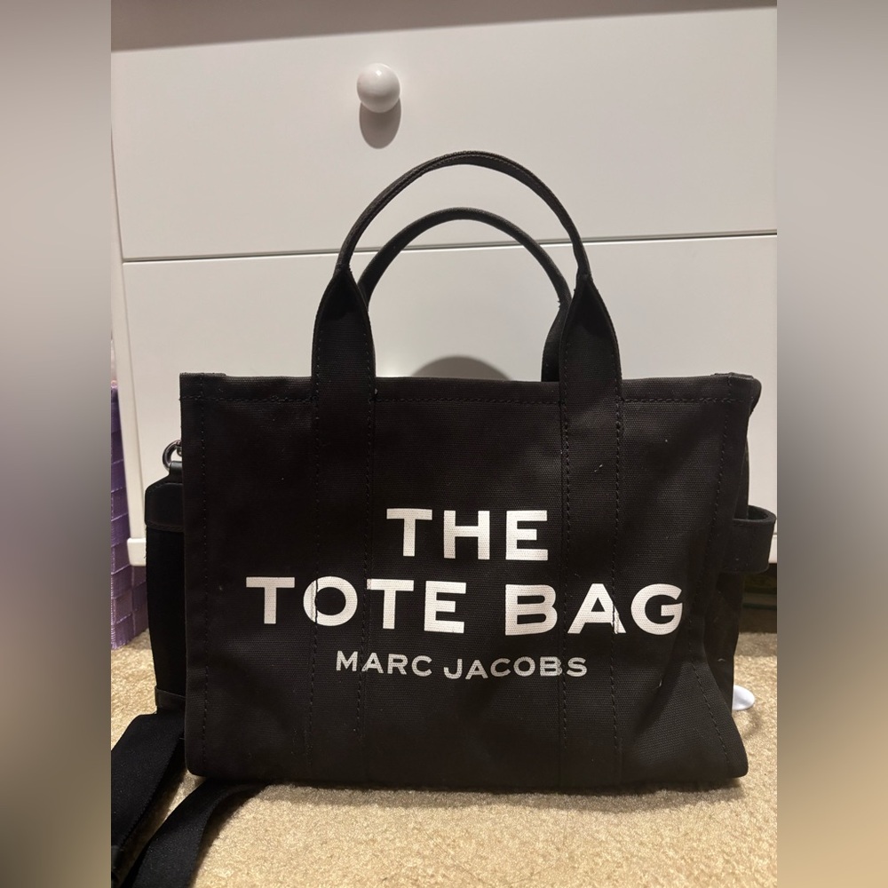Marc Jacobs Black Canvas Tote Bag
